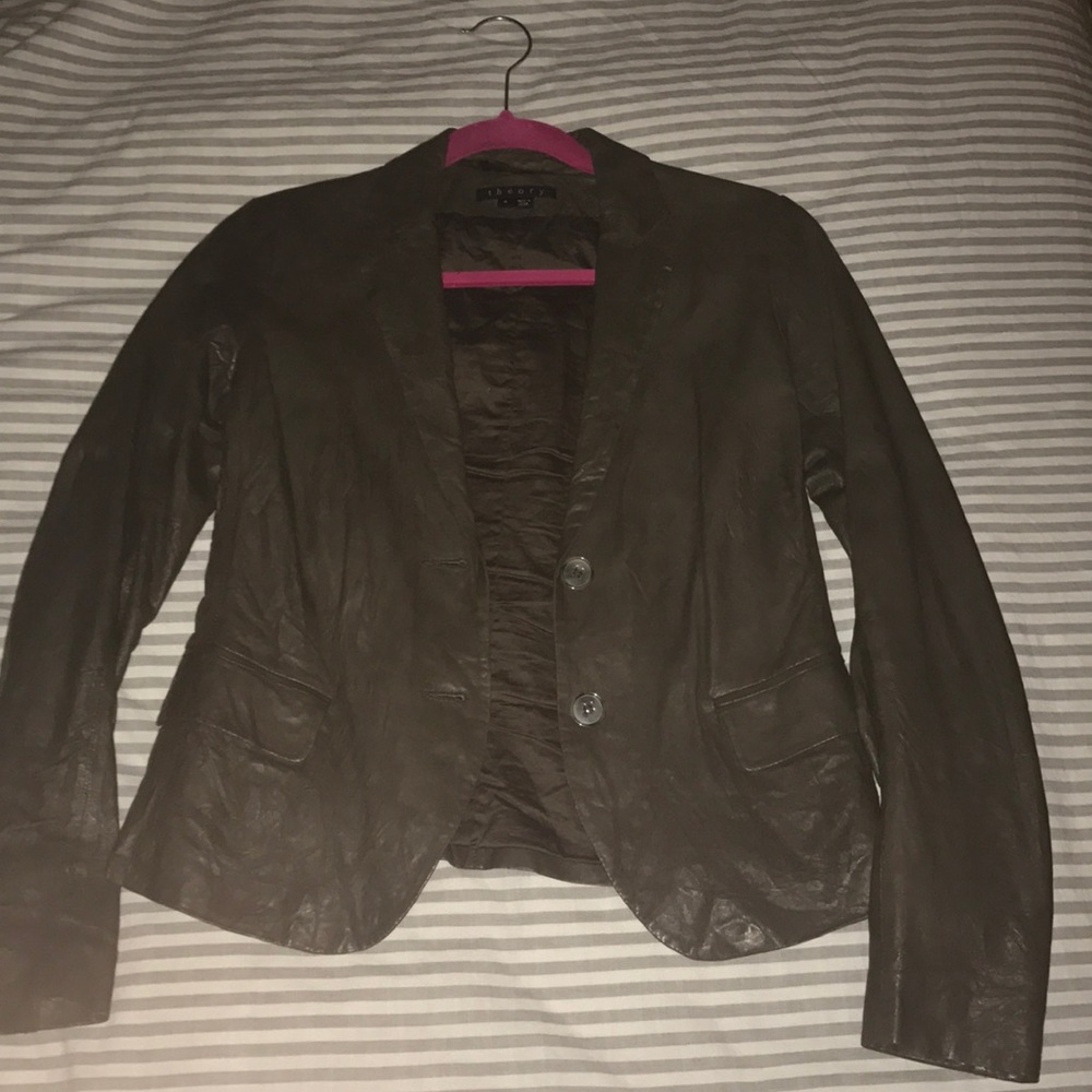 💥 Theory genuine leather jacket blazer